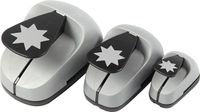 Creativ company Ponsen Set, Grafische Ster, 25+50+75 mm, 3 Stuk, 1 Doos