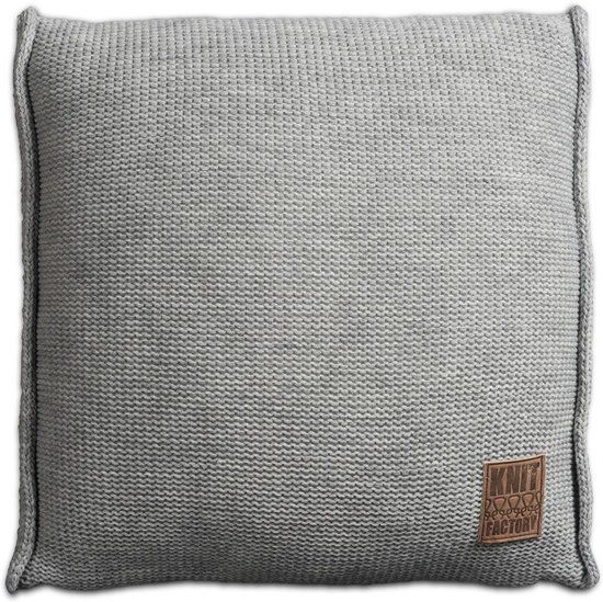 Knit Factory Kussen Uni Lichtgrijs 50 cm