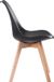 Happy Garden Set van 4 zwarte NORA Scandinavische stoelen met kussen