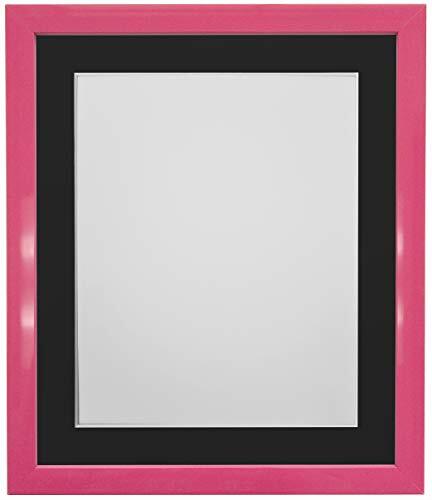 FRAMES BY POST FRAMES DOOR POST 0.75 Inch Roze Foto Frame met Zwarte Bevestiging 12 x 12 Beeldgrootte 10 x 10 Inch Kunststof Glas