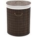 VidaXL Wasmand Ovaal Bamboe Bruin