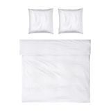 MÖVE Noblesse Beddengoedset, 200 x 200 cm + 2 x 80 x 80 cm, van 100% katoen, wit/maanlicht