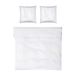 MÖVE Noblesse Beddengoedset, 200 x 200 cm + 2 x 80 x 80 cm, van 100% katoen, wit/maanlicht