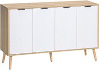 Homcom Dressoir - Panneau de particules - 120x35x77,4cm - Blanc