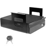 VIVO DESK-AC03L-B uittrekbare lade voor het bureau, afsluitbare schuiforganizer voor zit-/staande werkplek, 33 cm, zwart
