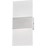 FISCHER & HONSEL LED wandlamp FODER, nikkelkleurig, hoogte 27 cm, schakelaar