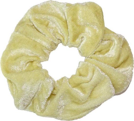 Scrunchie Velvet Yellow Green - 1 stuk