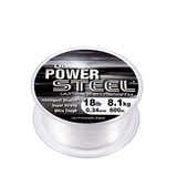 Ultima Unisex's E0074 Power Steel Super Sterke Mono Vislijn, Kristal, 0,34 mm - 18,0 lb