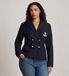 Lauren Ralph Lauren Blazer en piqué à double boutonnage bleu marine