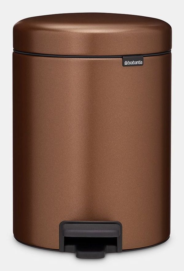 Brabantia NewIcon 5L Round Steel Brown Trash Can