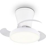 RL LIVE YOUR LIGHT Reality moss - Ventilateur - Blanc - 41 cm - Incl. 1x SMD 13 W - Télécommande - Gradateur intégré - Couleur de lumière réglable en continu - Fonction mémoire - Mode été et hiver - 6 niveaux de vitesse