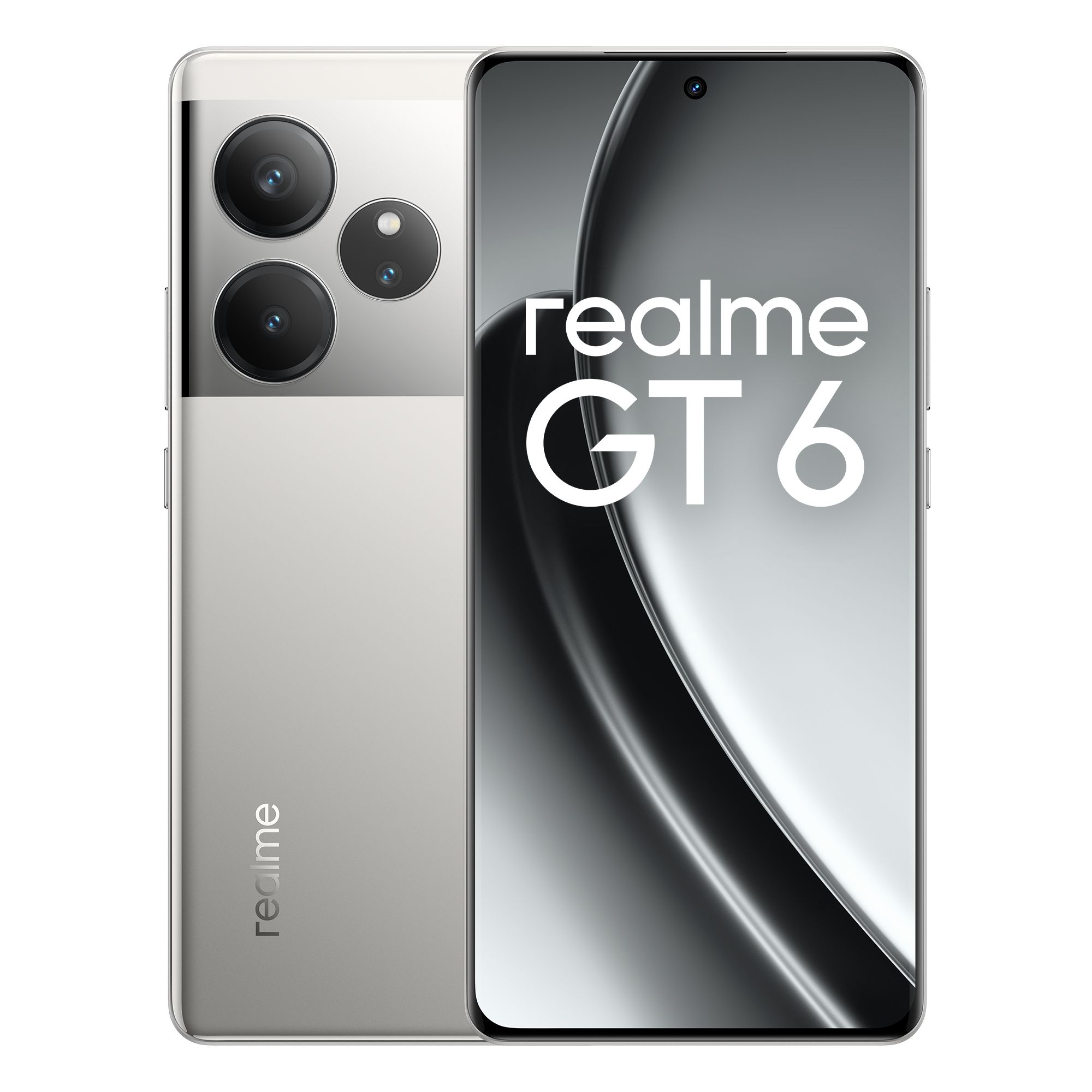 realme GT 6 5G Smartphone - 6.78" AMOLED, 256GB, 12GB RAM, Dual SIM, Android 14 - Fluid Silver