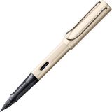 LAMY Lx luxe vulpen 058 van licht aluminium in de kleur palladium met edelmetaalafwerking en glanzend zwarte PVD-stalen penpunt, inclusief blauwe LAMY T 10 inktpatroon en geschenkverpakking