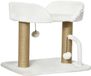 PawHut Poteau griffoir avec lit pour chats d'intérieur 48x38x42cm blanc