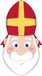 Bellatio Decorations Sinterklaas Maskers - 10 Stuks - 26 x 27 cm