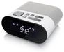 Bearware DAB+ en FM radio-wekker met elk 20 geheugenplaatsen, digitale keukenradio met 2 alarmtijden, timerfunctie, snooze-functie, RDS, 4 helderheidsniveaus, USB-oplaadpoort, wit