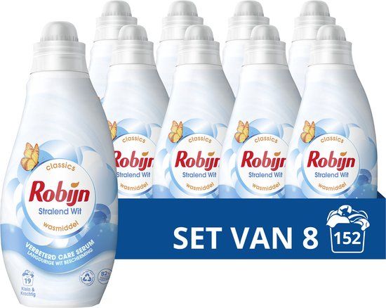 Robijn Klein & Krachtig Classics Vloeibaar Wasmiddel Stralend Wit - 152 wasbeurten