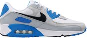 Nike Air Max 90 Sneakers Homme Cuir Caoutchouc Blanc - Bleu - Gris