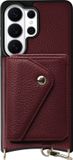 AVY Leren Hoesje Geschikt voor Samsung Galaxy S26 Ultra | Met Magnetische Kaarthouder | Compatibel met MagSafe | Leather Case met Wallet | Burgundy