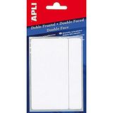 APLI 2559 - Witte dubbele etiketten aan de voorkant 53,0 x 82,0 mm