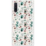 Cactus Bedrukt siliconen hoesje compatibel met Galaxy Note 10