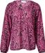 comma casual identity comma - Gedessineerde chiffon blouse met V-halslijn - Dierenprint - Roze