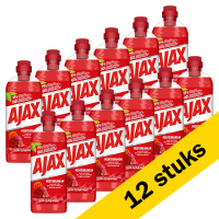 Ajax Aanbieding: Ajax allesreiniger Mediterranean - Rode bloemen (12 flessen van 1 liter)