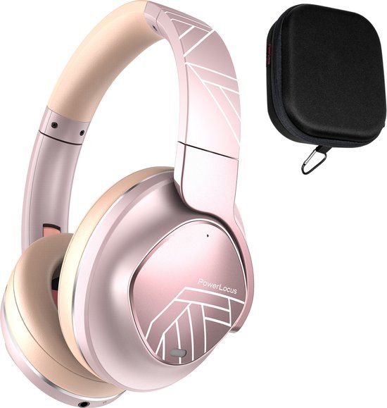 PowerLocus MoonFly Over-Ear Hoofdtelefoon - Active Noise Cancelling - Draadloos - Rose Gold
