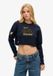 Superdry Korte Varsity trui met ronde hals Dames Katoen/Polyamide Rich Navy