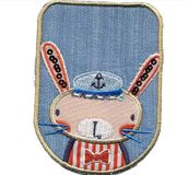 HKM 10233024 patches, stof, blauw/roze, één maat