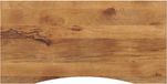 vidaXL Bureaublad met ronding 110x50x2,5 cm massief ruw mangohout
