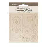 Stamperia - Decorative Chips for Scrapbooking, Albums, Card Making, and Bullet Journalling, Laser Cut Cardboard Shapes, Easy to Glue, Perfect for Crafts and Gifting (Master of Magic, Hourglass)
