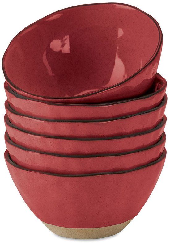 LOBERON Kom set van 6 Biarré rood