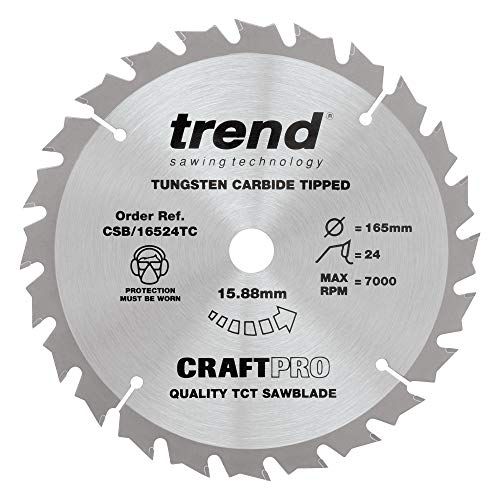 Trend CraftPro TCT zaagblad - 165mm - 24 tanden