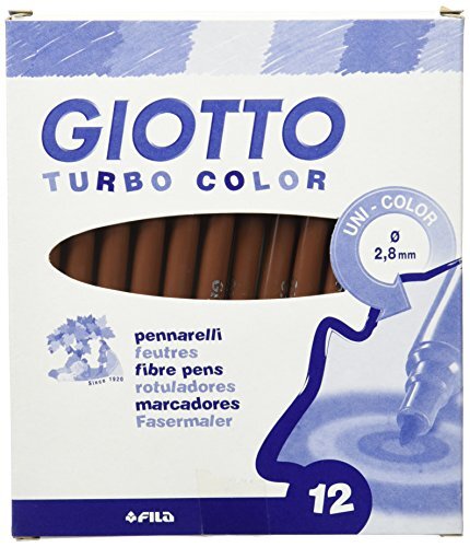 Turbocolor 485 - Doos van 12 Markers. Kleur: bruin