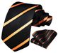 Gestreept Herenstropdas met Zakdoek Set voor Elegante Outfits