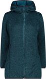 CMP Dames Parka met Vaste Capuchon - Fleece - Petrol - Maat 46 - Herfst/Winter 2025