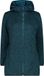 CMP Dames Parka met Vaste Capuchon - Fleece - Petrol - Maat 46 - Herfst/Winter 2025