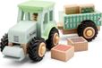 New Classic Toys Houten Tractor met Aanhanger - Groen