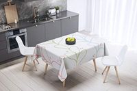 Bonamaison Tafelkleed, Anti-Mold, Sneldrogend, Waterdicht, 100% Polyester Tafellaken, Willekeurig patroon, 140 x 140 Cm - Ontworpen en Vervaardigd in Turkije
