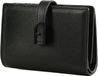 FURLA Leren Portemonnee Flow Compact Wallet Nero Zwart