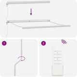 vidaXL Auvent solaire électrique 300 x 250 cm gris clair et blanc rayé