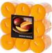 Conpax Candles Geur theelichtjes/waxinelichtjes - transparant - 18x - Mango-papaya aroma - 6 branduren
