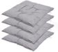 Unyqoos® Set van 4 stoelkussens – lichtgrijs, polyester/katoen, wasbaar