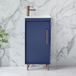 Hudson Reed Meuble lave-mains - 40 cm - Plan vasque encastré - Sur pieds - Bleu - Poignée moderne cuivre
