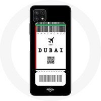 Maniacase Etui voor Samsung Galaxy A22 5G Vliegticket Dubai