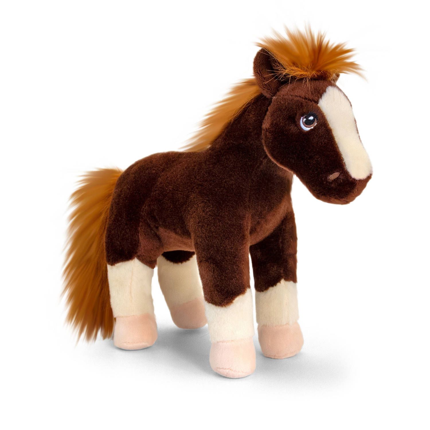 Keel Toys Pluche knuffel dieren paardje 26 cm - Knuffelbeesten - Boerderij dieren paarden speelgoed