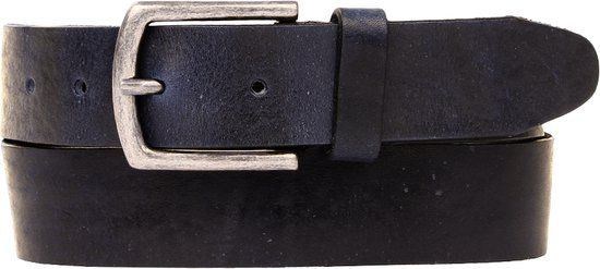 Presly & Sun Heren Leren Riem - Blauw - 90 cm