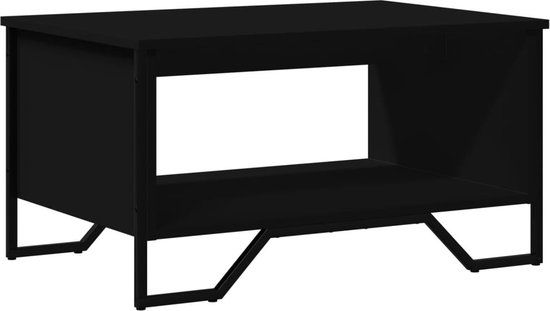 vidaXL Salontafel 75x51x40 cm bewerkt hout zwart