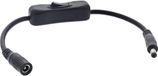 InLine DC verlengkabel met schakelaar | 5,5 x 2,5mm | zwart | 0,20 meter